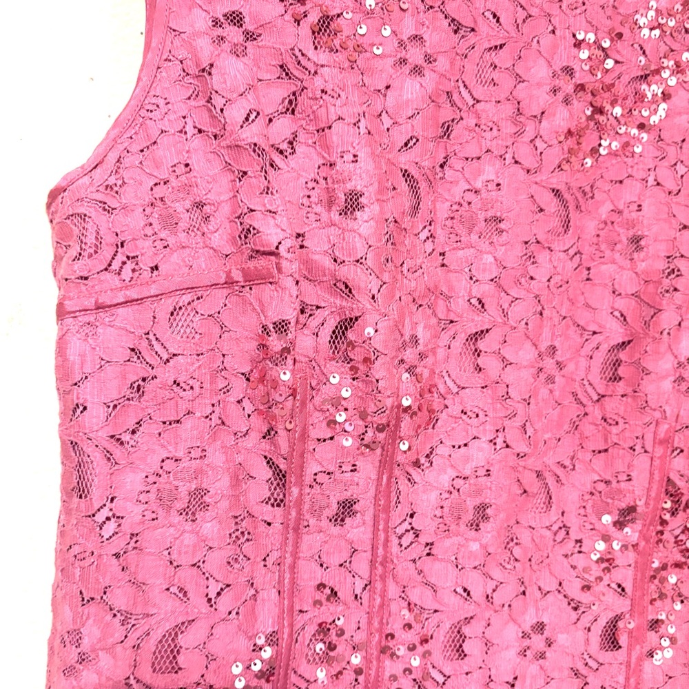 Anthropologie Dusty Rose Soraya Sequined Blouse Sz 10 - Picture 5 of 12